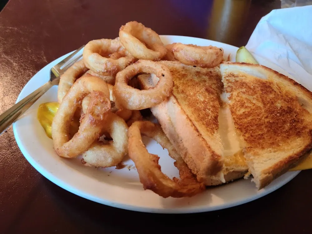 Grilled Cheese and Onion Rings